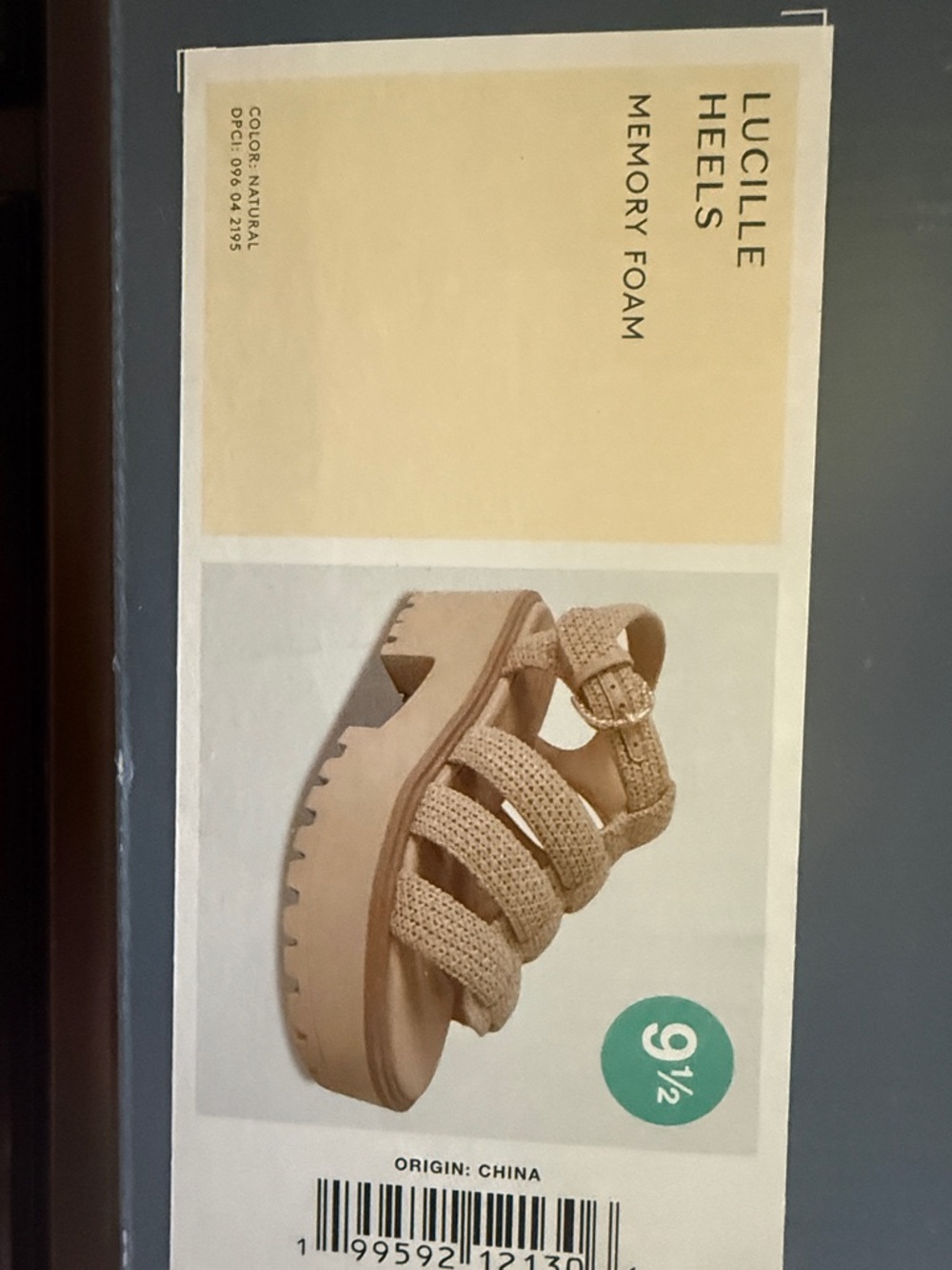 Universal Thread Lucille Natural Woven Platform Sandals
